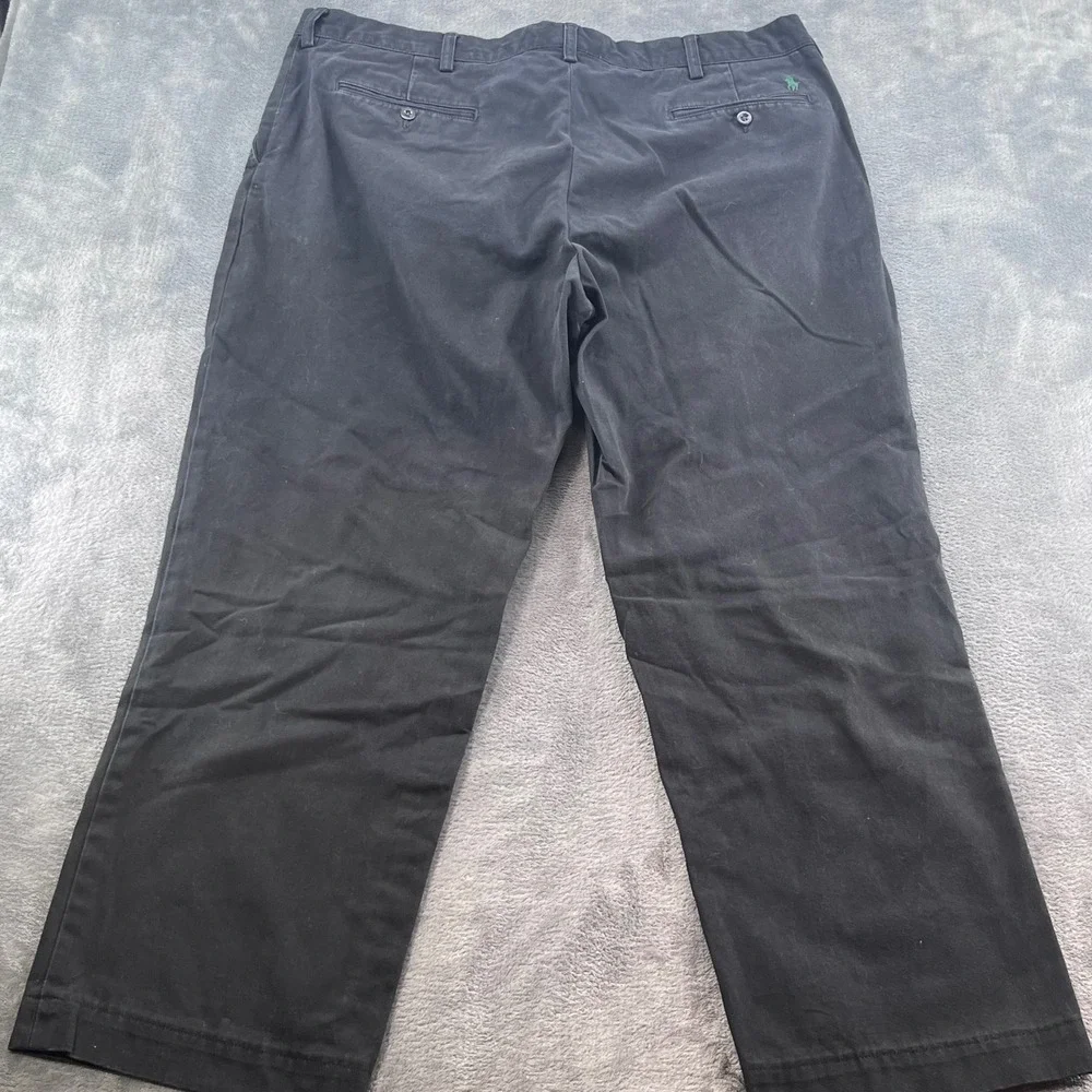 Polo Ralph Lauren Preston Pant Mens 40x32 Black Cotton Chino Straight Trousers